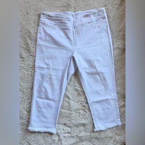 Soft Surroundings White Cropped Ankle Jeans